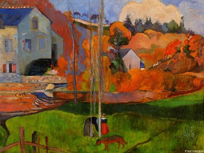 puzzle model Landscape in Brittany. The David Mill