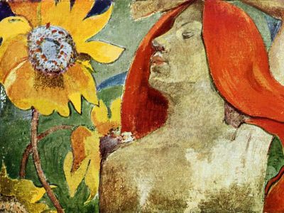puzzle model Readheaded Woman And Sunflowers