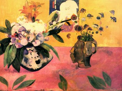 puzzle model Still Life with Head-Shaped Vase and Japanese Woodcut