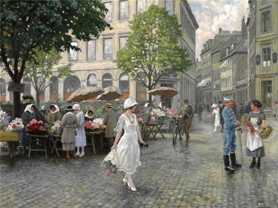 puzzle model Market Flowers and White Woman