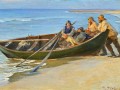 thumbnail Pêcheurs près d'un bateau, Skagen