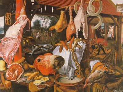 puzzle model A Meat Stall with the Holy Family Giving Alms