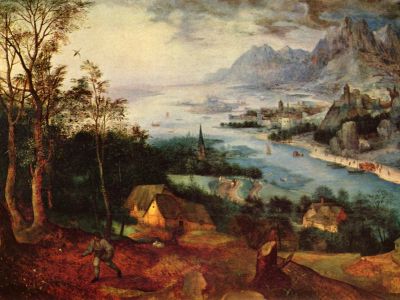 puzzle model Paysage fluvial avec la parabole du semeur