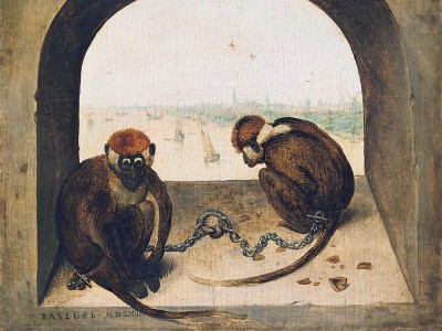 puzzle model Two chained monkeys