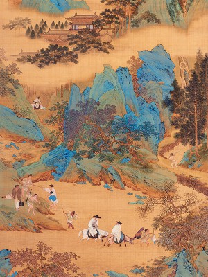 puzzle model The Emperor Guangwu Fording a River (detail)