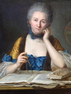 puzzle model Madame Du Châtelet at Her Desk