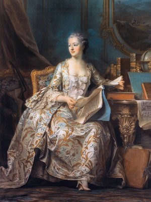 puzzle model Madame de Pompadour in her Study