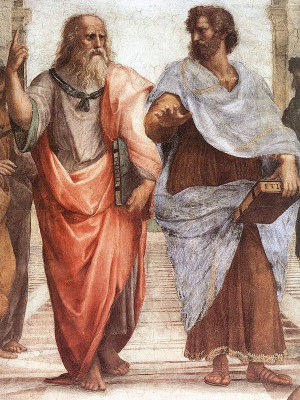 puzzle model L'Ecole d'Athènes, détail. Platon (à gauche) et Aristote (à droite)