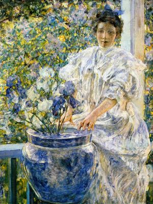 puzzle model Woman On A Porch With Flowers