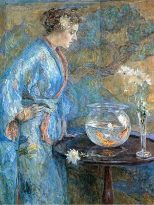 puzzle model Girl in Blue Kimono