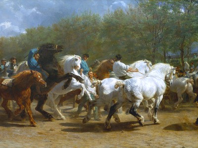puzzle model Le Marché aux chevaux (détail)