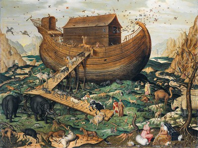 puzzle model Noah's Ark on Mount Ararat