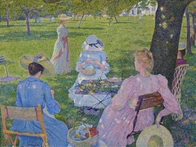 puzzle model A Family Gathering in an Orchard