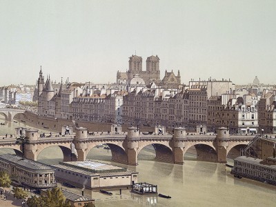 puzzle model Cité and Pont Neuf, 1840