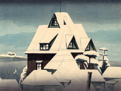 puzzle model Snowy Rooftops
