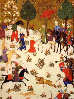 puzzle model Driving Hunting with Prince Baisongor Mirza 2 (miniature)