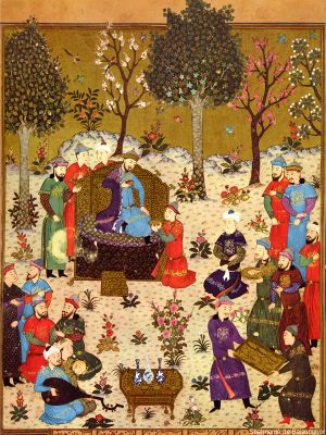 puzzle model The King Kalkus receives a bard (miniature)
