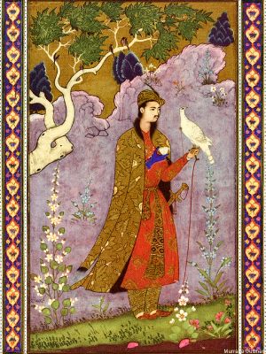 puzzle model Jeune seigneur portant un faucon (miniature)