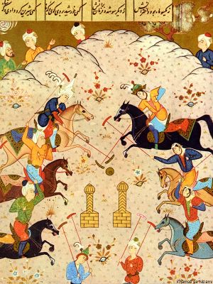 puzzle model Partie de chogan, jeu équestre ancêtre du polo (miniature)