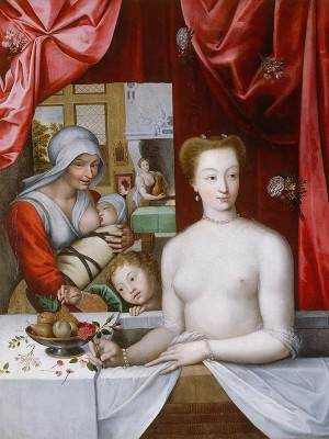 puzzle model Gabrielle dEstrées at her bath