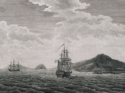 puzzle model The Frigates Astrolabe and Boussole of the Laperouse Expedition in Hawaii