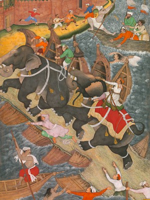 puzzle model Adventures of the Emperor Akhbar with the Elephant Hawa'i (miniature)