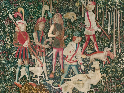 puzzle model The Hunt of the Unicorn 1. The Hunters Enter the Woods (tapestry)