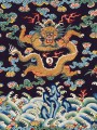thumbnail Rank Badge with Dragon with Deer Hooves (Chinese tapestry)