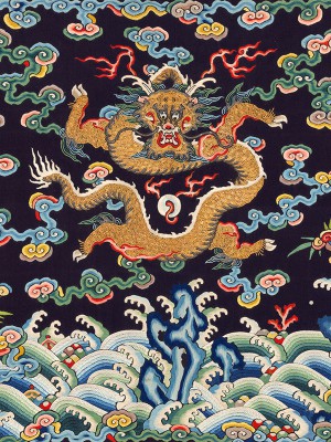 puzzle model Rank Badge with Dragon with Deer Hooves (Chinese tapestry)