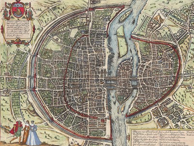 puzzle model Plan of Braun : Paris in the 16th century