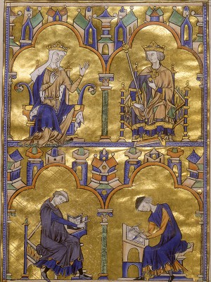 puzzle model Blanche of Castile and her son Saint Louis (Toledo Bible)