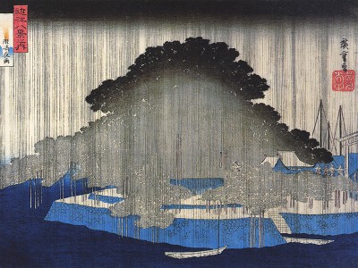 puzzle model 8 Views of Omi. 2. Night Rain in Karasaki