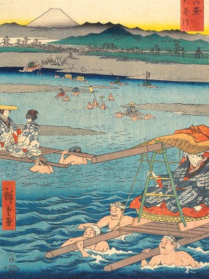 puzzle model The Oi River between Suruga and Totomi Provinces