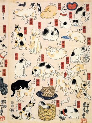 puzzle model Cats suggested by the 53 stations in Tokaido 2