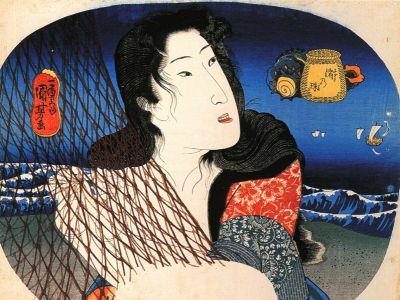 puzzle model Woman Mending a Fish Net