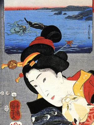 puzzle model Woman With Cat (detail)