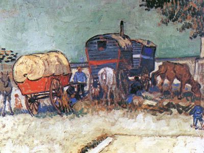 puzzle model The Caravans - Gypsy Camp near Arles