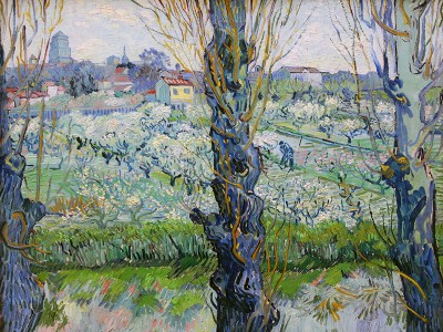 puzzle model View of Arles, flowering orchards