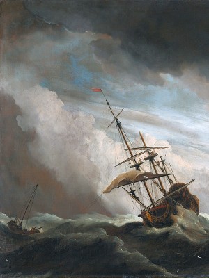 puzzle model A Ship on the High Seas Caught by a Squall