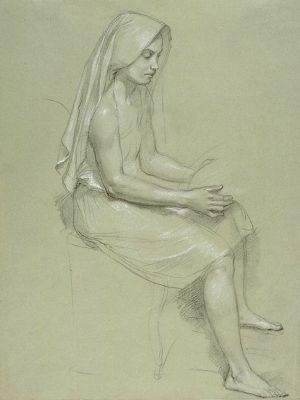 puzzle model Study of a Seated Veiled Female