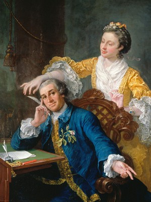 puzzle model David Garrick with his wife Eva-Maria Veigel, "La Violette" or "Violetti"