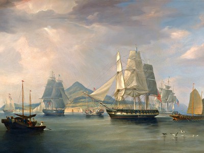 puzzle model The Opium Ships at Lintin, China (Nei Lingding Island)