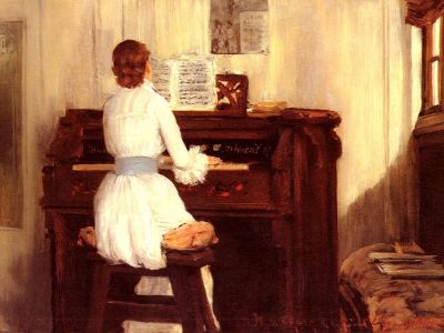 puzzle model Mrs Meigs au piano