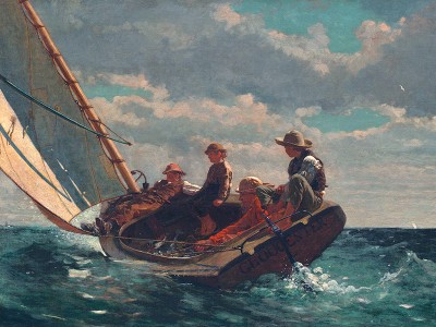 puzzle model Breezing Up, a Fair Wind (detail)