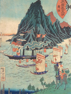 puzzle model Warrior Looks at Passing Steamship