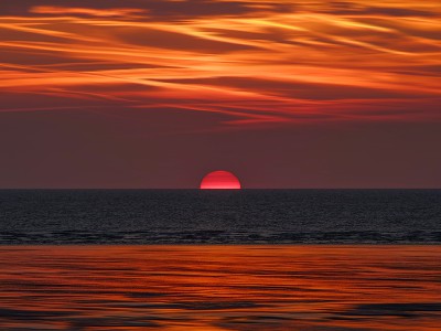 puzzle model Sunset on the sea